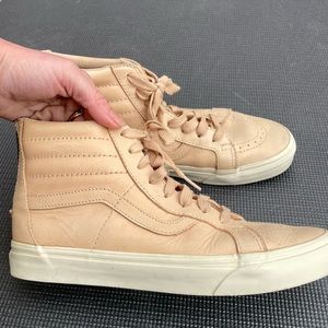 VANS SK8 Hi Reissue Zip DX Veggie Tan Leather Sneakers Shoes Men 8.5 -Women 10